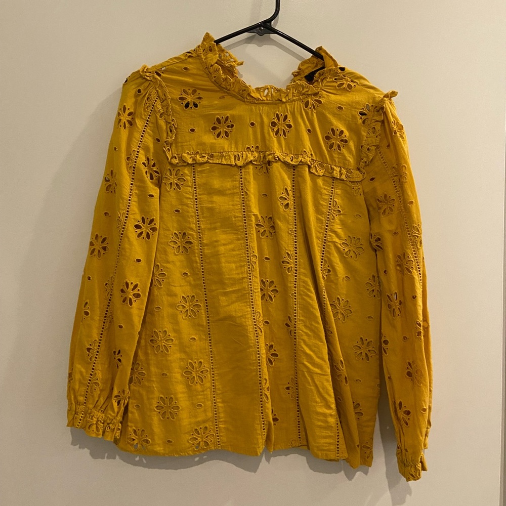J Crew Eyelet Blouse